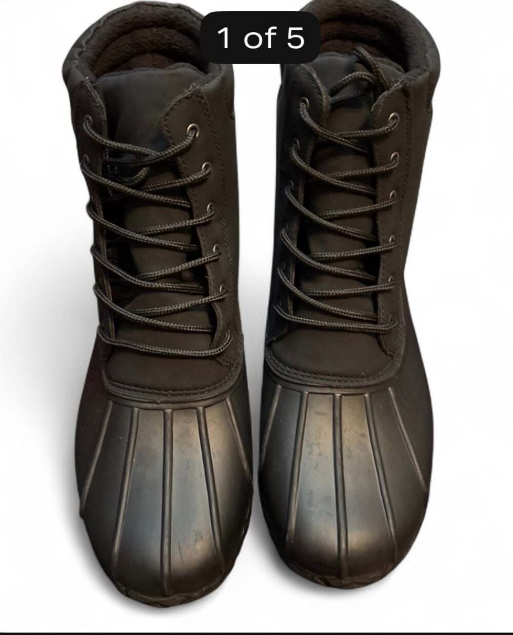Nortiv8 Men's Insulated Duck Snow Boots, Black, Size 13